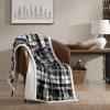 imageEddie Bauer  Throw Blanket Super Soft Reversible Sherpa Fleece Bedding Cozy Plaid Home Decor Trailhead Plaid Green 50quot x 60quot