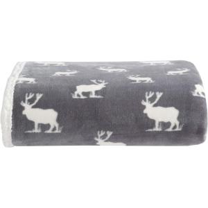 imageEddie Bauer  Throw Blanket Reversible Plush Fleece Bedding Home Decor for All Seasons OekoTex Certified Capitol Hill Plaid Green 60quot x 70quotElk Stance Grey