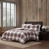 imageEddie Bauer  Twin Comforter Set Naturally Soft Cotton Flannel Bedding wMatching Pillowcase Medium Weight for Year Round Use 2 Piece Bed Sets Alpine Plaid GreenSerendipity Plaid Red