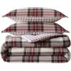 imageEddie Bauer  Twin Comforter Set Naturally Soft Cotton Flannel Bedding wMatching Pillowcase Medium Weight for Year Round Use 2 Piece Bed Sets Alpine Plaid GreenSerendipity Plaid Red