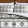 imageEddie Bauer  Twin Bedding Comforter Sets Naturally Soft ampamp Smooth Cotton Bedding wMatching Pillowcase Reversible 2 Piece Bed Sets Harrison BrownAshland Plaid Brown