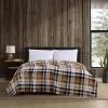 imageEddie Bauer  Twin Blanket UltraSoft Plush Bedding Medium Weight Perfect for Layering Dorm Essentials Black TwinTrailhead Plaid Beige