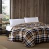 imageEddie Bauer  Twin Blanket UltraSoft Plush Bedding Medium Weight Perfect for Layering Dorm Essentials Black TwinTrailhead Plaid Beige