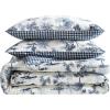 imageEddie Bauer  Twin Comforter Set Super Soft Reversible Bedding with Matching Sham Buffalo Check Reverse Rustic Inspired Room Essentials Vintage Forest Toile Blue TwinVintage Toile Forest Blue
