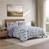imageEddie Bauer  Twin Comforter Set Super Soft Reversible Bedding with Matching Sham Buffalo Check Reverse Rustic Inspired Room Essentials Vintage Forest Toile Blue TwinVintage Toile Forest Blue