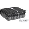imageEddie Bauer  Twin Heated Blanket UltraSoft Rib Plush Throw Blanket with Solid Sherpa Reverse Knitted Bedding with 10 Heat Settings ampamp Auto ShutOff Lookout Mountain GreyMountain Valley Grey