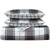 imageEddie Bauer  Twin Quilt Set Cotton Flannel Bedding with Matching Sham Rounded Corners Diamond Corner Stitch Dorm Essentials Holiday Plaid Flannel RedHoliday Plaid Flannel Red