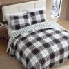 imageEddie Bauer  Twin Quilt Set Cotton Flannel Bedding with Matching Sham Rounded Corners Diamond Corner Stitch Dorm Essentials Holiday Plaid Flannel RedHoliday Plaid Flannel Red