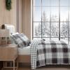 imageEddie Bauer  Twin Quilt Set Cotton Flannel Bedding with Matching Sham Rounded Corners Diamond Corner Stitch Dorm Essentials Holiday Plaid Flannel RedHoliday Plaid Flannel Red
