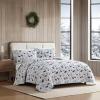 imageEddie Bauer  Twin Quilt Set Cotton Flannel Bedding with Matching Sham Rounded Corners Diamond Corner Stitch Dorm Essentials Woodblock Floral BlackMountain Moose Grey