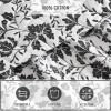 imageEddie Bauer  Twin Quilt Set Cotton Flannel Bedding with Matching Sham Rounded Corners Diamond Corner Stitch Dorm Essentials Woodblock Floral BlackWoodblock Floral Black