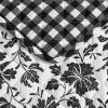 imageEddie Bauer  Twin Quilt Set Cotton Flannel Bedding with Matching Sham Rounded Corners Diamond Corner Stitch Dorm Essentials Woodblock Floral BlackWoodblock Floral Black