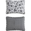 imageEddie Bauer  Twin Quilt Set Cotton Flannel Bedding with Matching Sham Rounded Corners Diamond Corner Stitch Dorm Essentials Woodblock Floral BlackWoodblock Floral Black