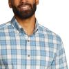 imageEddie Bauer Mens Mr Short Sleeve Voyager Flex ShirtBlue Fog