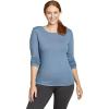 imageEddie Bauer Womens Favorite LongSleeve Crewneck TShirtChambray Blue