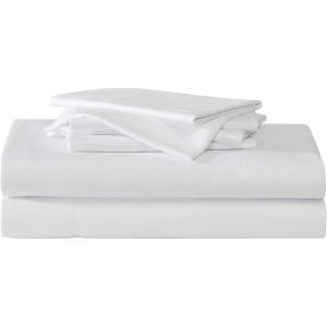 imageEddie Bauer  Sheets Super Soft Bedding with Matching Pillowcases TemperatureRegulating Fabric AllAround Comfort Solid Room Essentials Logan Blue TwinLogan White