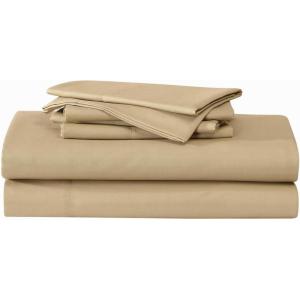 imageEddie Bauer  Sheets Super Soft Bedding with Matching Pillowcases TemperatureRegulating Fabric AllAround Comfort Solid Room Essentials Logan Blue TwinLogan Beige