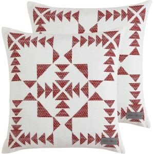 imageEddie Bauer  Throw Pillow Cover Set Cotton Home Decor All Season Bedding Arrowhead Red 2 PieceArrowhead RedIvory