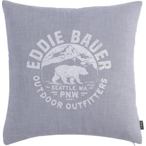 imageEddie Bauer  Throw Pillow Cover Set Cotton Home Decor All Season Bedding Arrowhead Red 2 PieceBear Outdoor Outfitters Grey