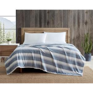 imageEddie Bauer  Twin Blanket UltraSoft Plush Bedding Medium Weight Perfect for Layering Dorm Essentials Black TwinStones Throw Stripe