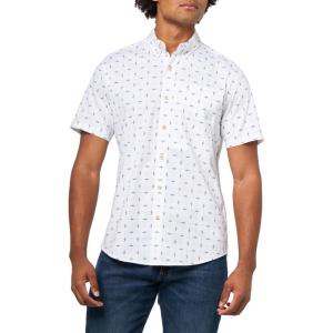 imageEddie Bauer Mens Mr Short Sleeve Voyager Flex ShirtLight Ivory