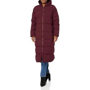 imageEddie Bauer Womens Glacier Peak Seamless Stretch Down Duffle CoatBurgundy