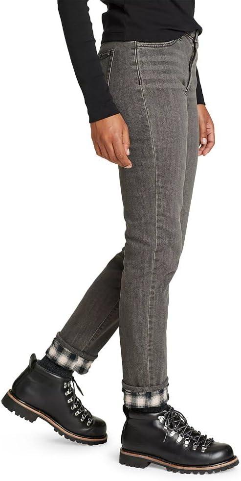 imageEddie Bauer Womens Boyfriend FlannelLined JeansOvercast