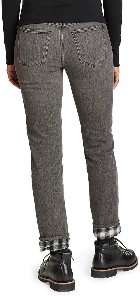imageEddie Bauer Womens Boyfriend FlannelLined JeansOvercast