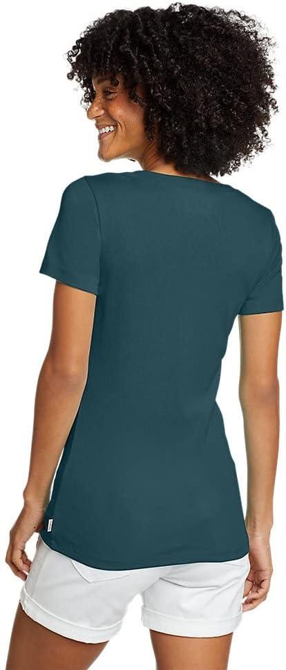 imageEddie Bauer Womens Favorite ShortSleeve VNeck TShirtPeacock