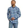 imageEddie Bauer Mens Favorite Classic Fit FlannelPlaidPacific Blue