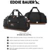 imageEddie Bauer Bygone Duffel  Travel  Weekend Bag  Lightweight  Durable  40L  Rugged PolyesterNylon  UShaped Main Compartment  Dark KhakiHeather Grey