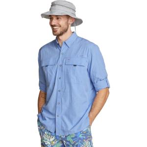 imageEddie Bauer Mens UPF Guide 20 LongSleeve ShirtLapis Blue