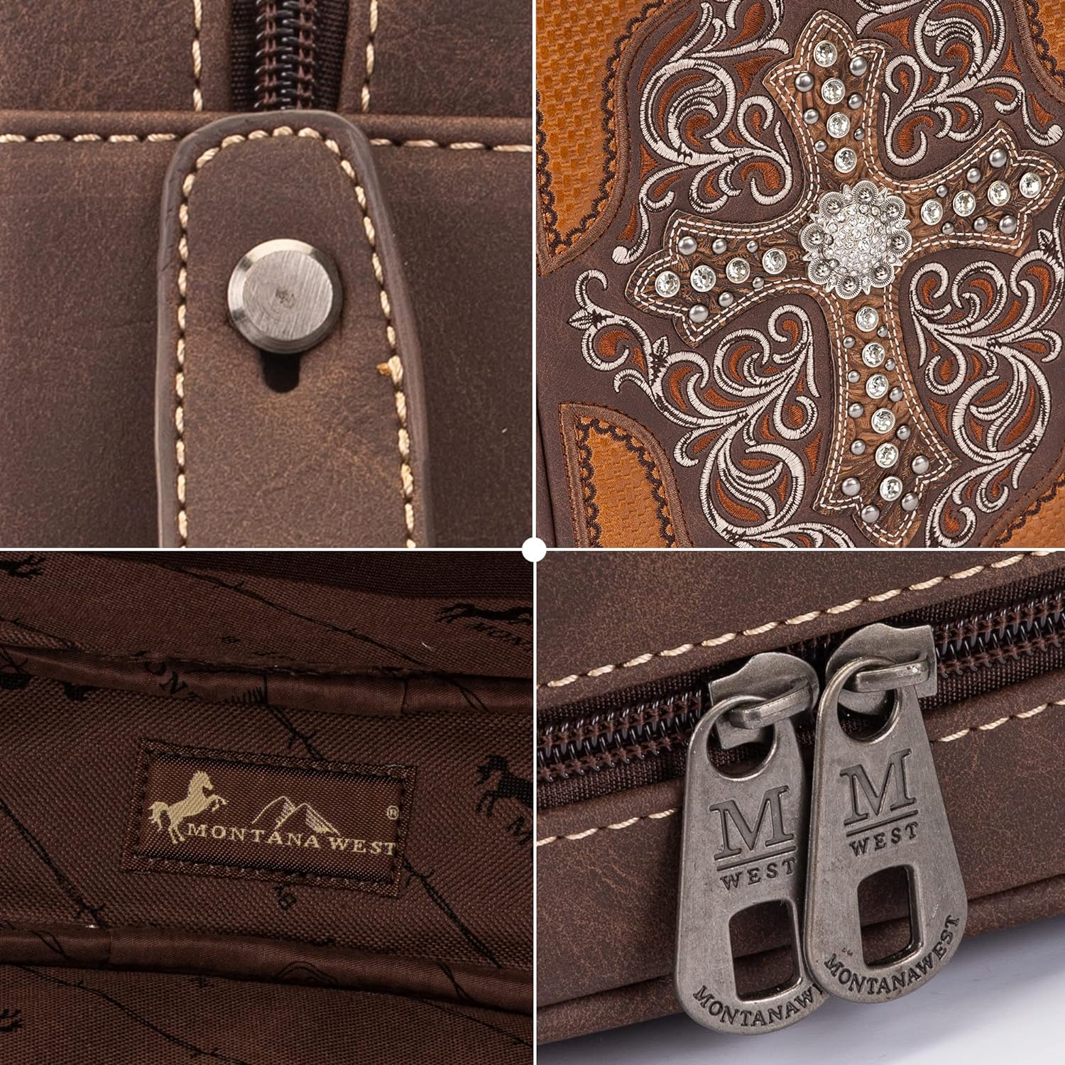Wf Western Style Embroidered Scripture Bible Verse Cover Cross Extra ...