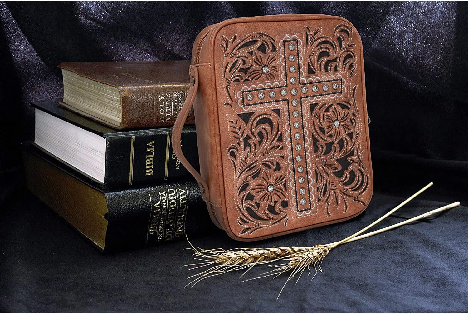 Wf Western Style Embroidered Scripture Bible Verse Cover Cross Extra ...