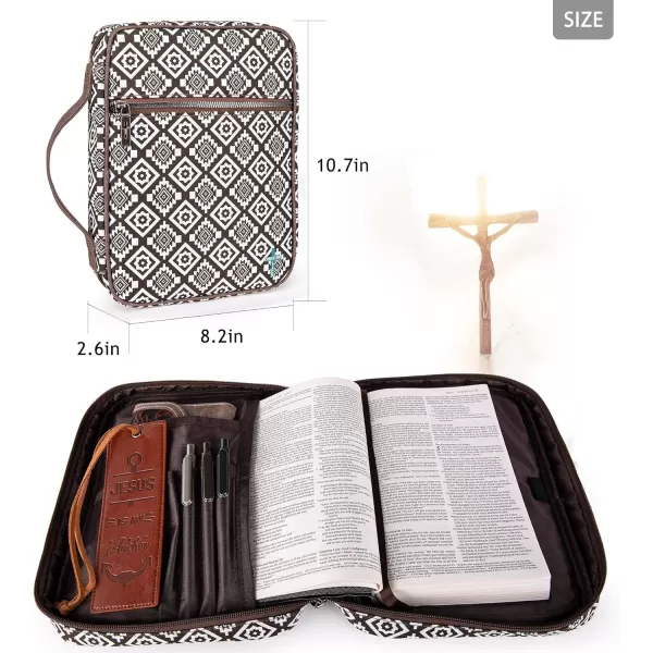 Montana West Bible Covers for Women Men with Leather Bookmark Carrying Book Case Church Bag Bible Protective with Zippered Pocket MWC-126CAMO