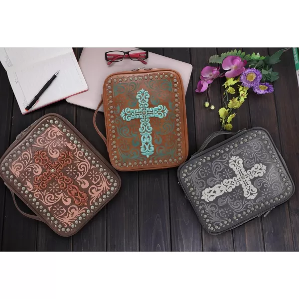 Montana West Western Style Embroidered Bible Covers for Women Men Bible Carrying Case Church Bag Bible Protective