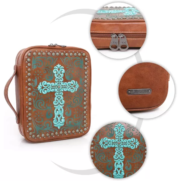 Montana West Western Style Embroidered Bible Covers for Women Men Bible Carrying Case Church Bag Bible Protective