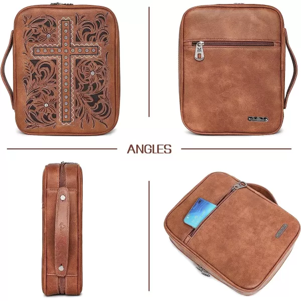 Montana West Western Style Embroidered Bible Covers for Women Men Bible Carrying Case Church Bag Bible Protective