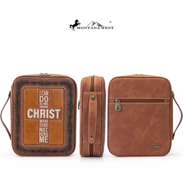 Montana West Western Style Embroidered Bible Covers for Women Men Bible Carrying Case Church Bag Bible Protective