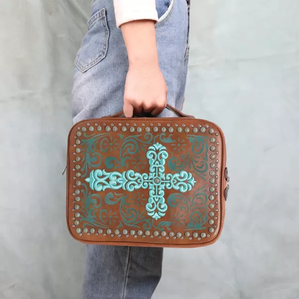 Montana West Western Style Embroidered Bible Covers for Women Men Bible Carrying Case Church Bag Bible Protective