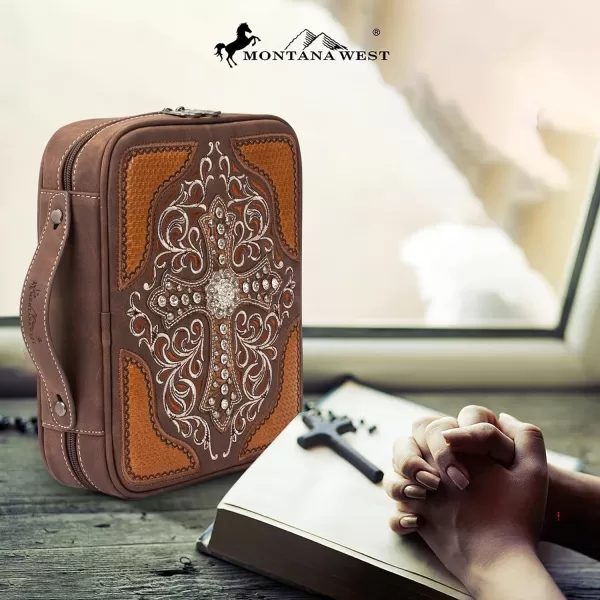 Montana West Western Style Embroidered Bible Covers for Women Men Bible Carrying Case Church Bag Bible Protective