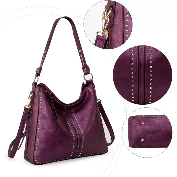 Montana West Hobo Handbag for Women Large Purses and Handbags with Studs and Crossbody Strap