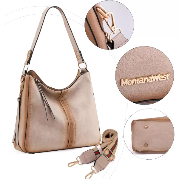 Montana West Hobo Handbag for Women Large Purses and Handbags with Studs and Crossbody Strap