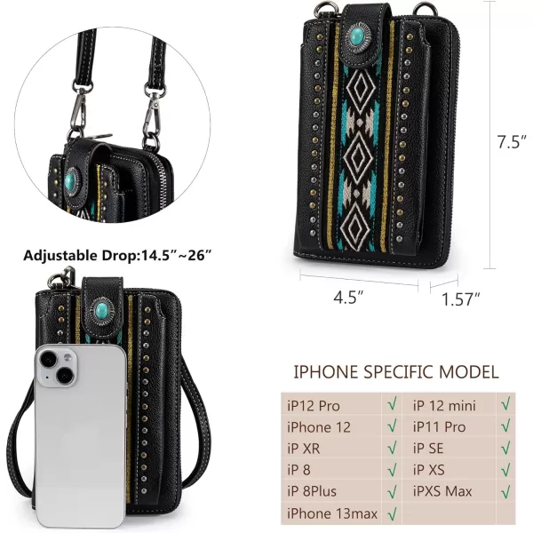 Montana West Small Crossbody Cell Phone Purses for Women Western CellPhone Wallet Bags with Coin Pocket