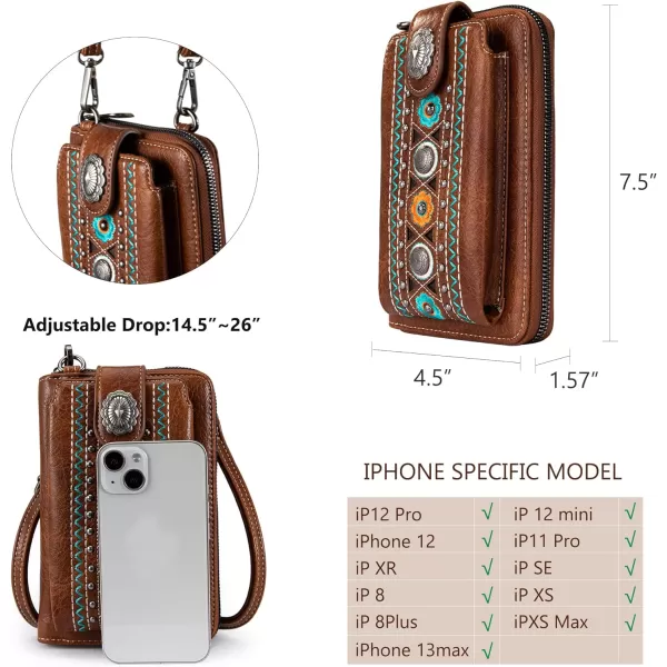 Montana West Small Crossbody Cell Phone Purses for Women Western CellPhone Wallet Bags with Coin Pocket