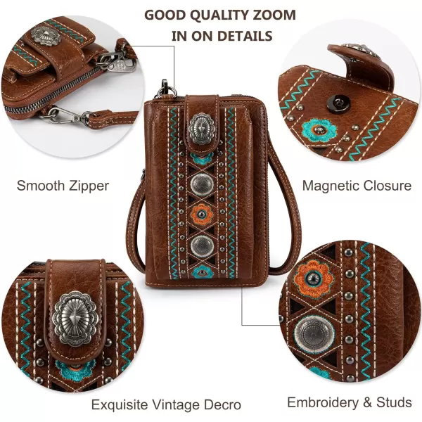 Montana West Small Crossbody Cell Phone Purses for Women Western CellPhone Wallet Bags with Coin Pocket