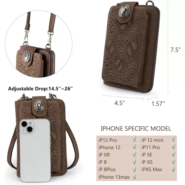 Montana West Small Crossbody Cell Phone Purses for Women Western CellPhone Wallet Bags with Coin Pocket