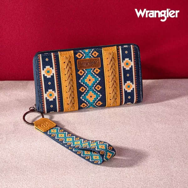 Montana West × Wrangler Wristlet Western Wallet Boho Aztec Credit Card Holder for Women WG2202-W006CF