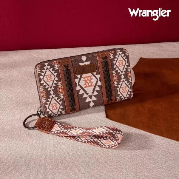 Montana West × Wrangler Wristlet Western Wallet Boho Aztec Credit Card Holder for Women WG2202-W006CF