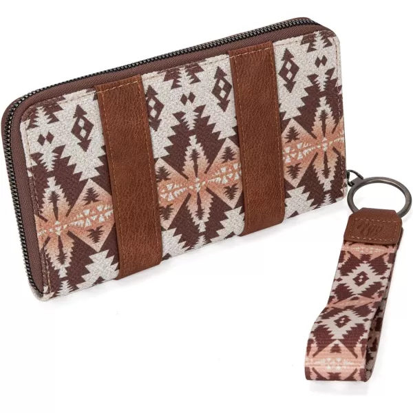 Montana West × Wrangler Wristlet Western Wallet Boho Aztec Credit Card Holder for Women WG2202-W006CF